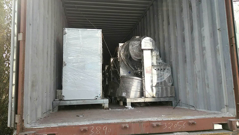 泰國客戶購買12套JHX-P 100L醫藥噴液雙運動混合機